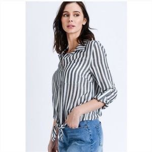 SALE! Black and white striped shirt